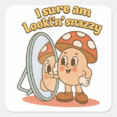 キノコの自己愛 スクエアシール (正面)