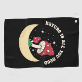 キノコの自然が必要 ゴルフタオル (横)