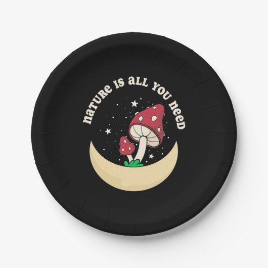 キノコの自然が必要 ペーパープレート (正面)