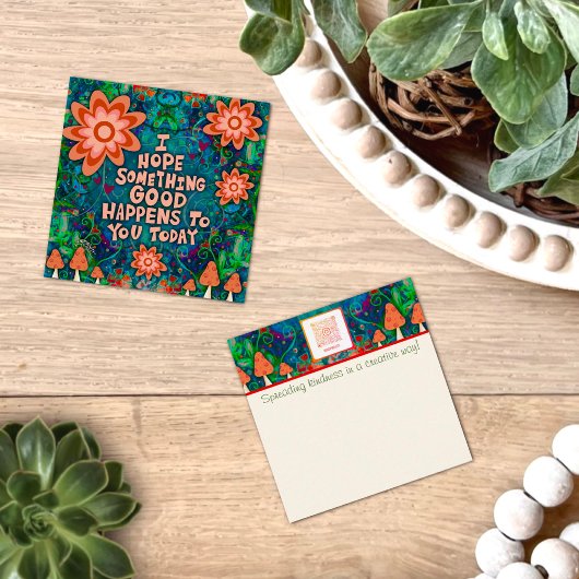 キノコの良い引用文の親切カード スクエア名刺