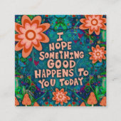 キノコの良い引用文の親切カード スクエア名刺 (正面)