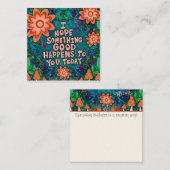 キノコの良い引用文の親切カード スクエア名刺 (正面/裏面)