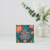 キノコの良い引用文の親切カード スクエア名刺 (スタンド正面)