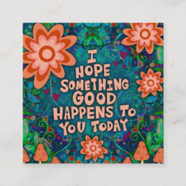 キノコの良い引用文の親切カード スクエア名刺