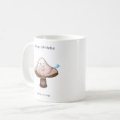 キノコの誕生日おめでとう コーヒーマグカップ (正面左)