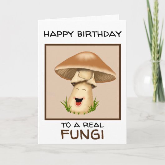 キノコの誕生日 カード (正面)