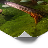 キノコの赤い森 | AIアートポスター ポスター (角)