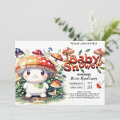 キノコの赤ちゃんシャワーにウッドランド 招待状 (スタンド正面)