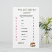 キノコの赤ちゃんシャワーのようなベビー 便箋 (スタンド正面)