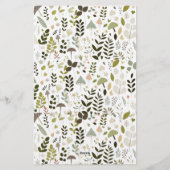 キノコの赤ちゃんシャワーのようなベビー 便箋 (裏面)