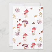 キノコの赤ちゃんシャワー森林お洒落林 招待状 (裏面)