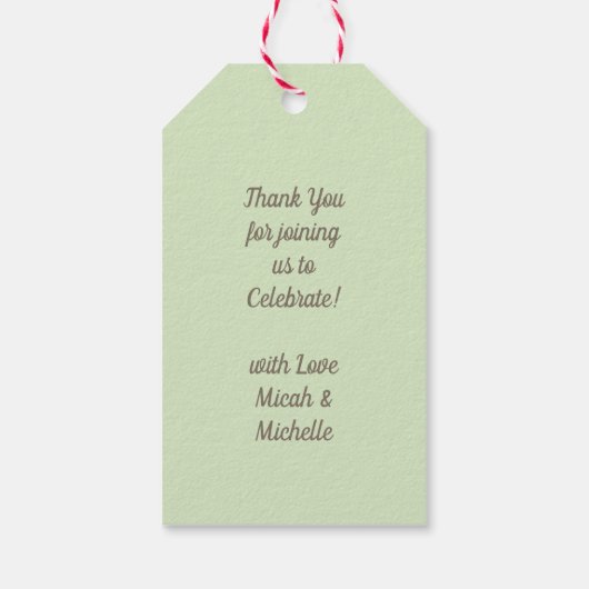 キノコの赤ちゃんシャワー ギフトタグ