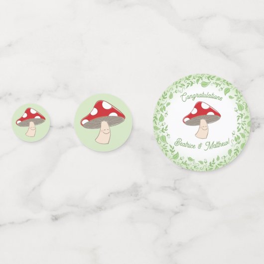 キノコの赤ちゃんシャワー コンフェッティ (正面)