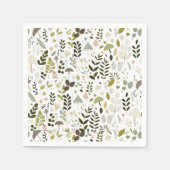 キノコの赤ちゃんシャワー スタンダードカクテルナプキン (正面)