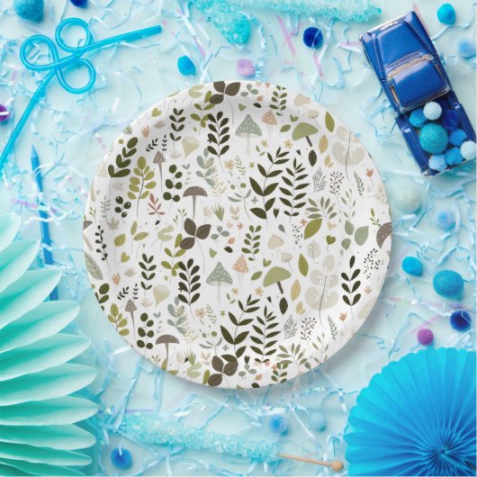 キノコの赤ちゃんシャワー ペーパープレート (パーティー)