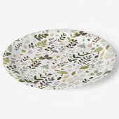 キノコの赤ちゃんシャワー ペーパープレート (アングル)