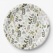 キノコの赤ちゃんシャワー ペーパープレート (正面)