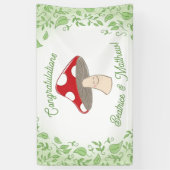 キノコの赤ちゃんシャワー 横断幕 (縦)