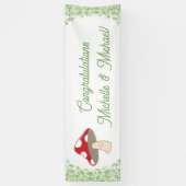 キノコの赤ちゃんシャワー 横断幕 (縦)