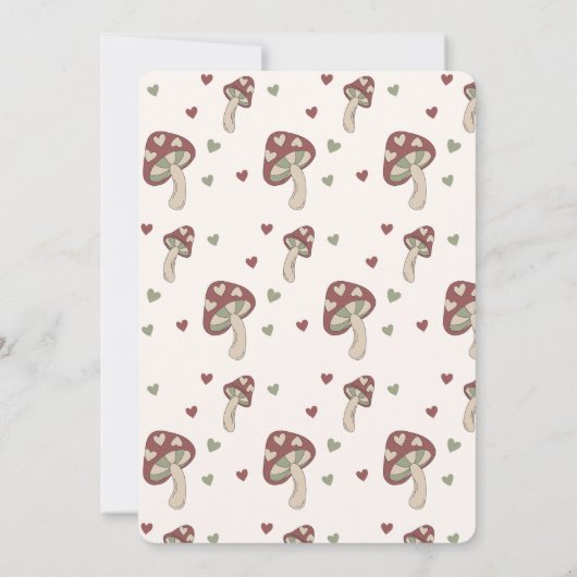 キノコの赤ちゃんシャワー |男女兼用 | 招待状 (裏面)