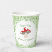 キノコの赤ちゃんシャワー 紙コップ (正面)