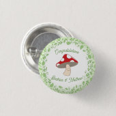 キノコの赤ちゃんシャワー 缶バッジ (正面&裏面)