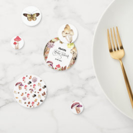 キノコの赤ん坊のシャワーウッドランド コンフェッティ