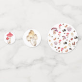 キノコの赤ん坊のシャワーウッドランド コンフェッティ (裏面)