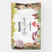 キノコの赤ん坊のシャワーウッドランド 横断幕 (縦)