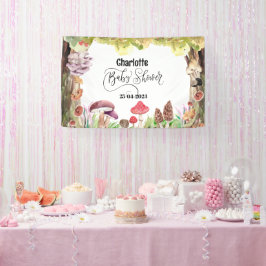 キノコの赤ん坊のシャワーウッドランド 横断幕