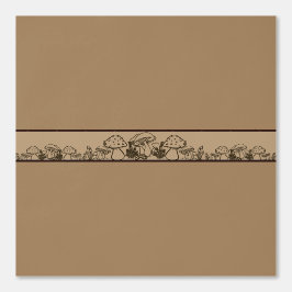 キノコの輪郭ストライプ柄の壁紙 壁紙