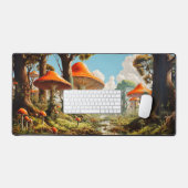 キノコの過生林イラストレーション デスクマット (キーボード&マウス)