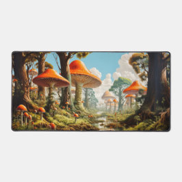 キノコの過生林イラストレーション デスクマット