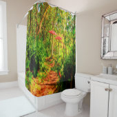 キノコの魅惑のおとぎ話の森 シャワーカーテン (インサイチュ)