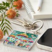 キノコの魔法の森 キーホルダー (正面右)