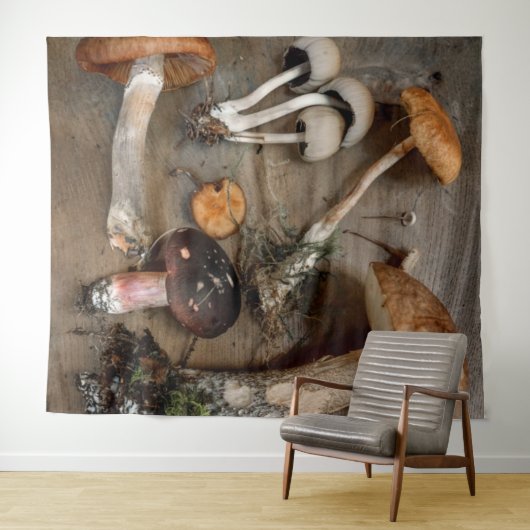 キノコは菌類を愛する タペストリー (インサイチュ(横))