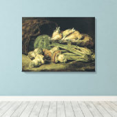 キノコを使った静物詩 キャンバスプリント (インサイチュ (ウッドフロア))