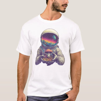 キノコを持つ宇宙飛行士 Tシャツ