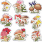 キノコカスタムのビニール切りステッカー シール (正面)