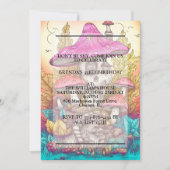 キノコカラフルの住居ハット誕生日パーティー 招待状 (正面)