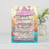 キノコカラフルの住居ハット誕生日パーティー 招待状 (スタンド正面)