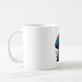 キノコカラフルマニア絵画の鮮明さ コーヒーマグカップ (左)