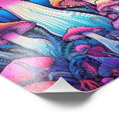 キノコカラフル菌 |困難な懸命 フォトプリント (角)