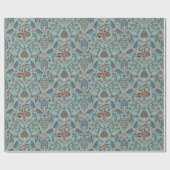 キノコキツネ&ドラゴンフライかわいい秋のパターンラップ ラッピングペーパー (フラット)