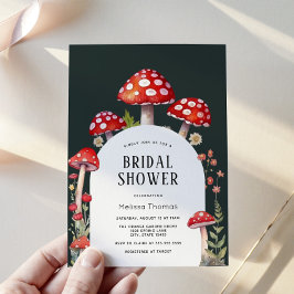 キノココテージウッドランドブライダルシャワー招待 招待状