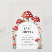 キノココテージウッドランドベビーシャワー招待状 招待状 (正面/裏面)