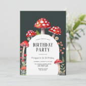 キノココテージウッドランド誕生日招待状 招待状 (スタンド正面)