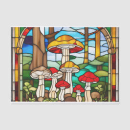 キノココテージステンドグラス切り離し 薄葉紙