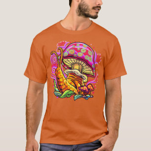 キノコサイケデリックカタツムリの芸術 Tシャツ