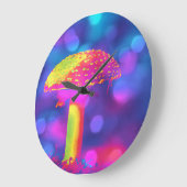 キノコサイケデリック類 ラージ壁時計 (傾斜)